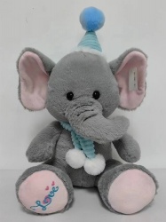 Kids grey elephant furry toy