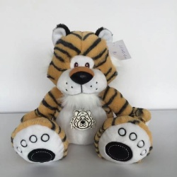 Kids orange tiger furry toy