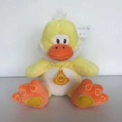 Kids sleepy yellow duck furry toy