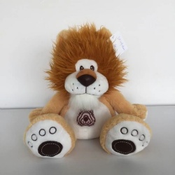 Kids brown lion furry toy