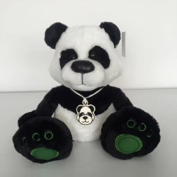 Kids black&white panda furry toy