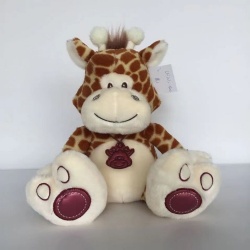 Kids chocalate giraff furry toy