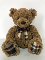 Kids sleepy bear with tie furry toy