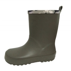 Kids grey solid rubber rain boot