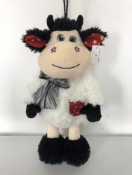 Kids black&white cow furry toy