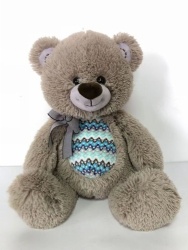 Kids cutie grey bear furry toy