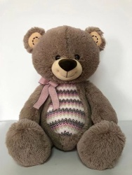 Kids cutie brown bear furry toy